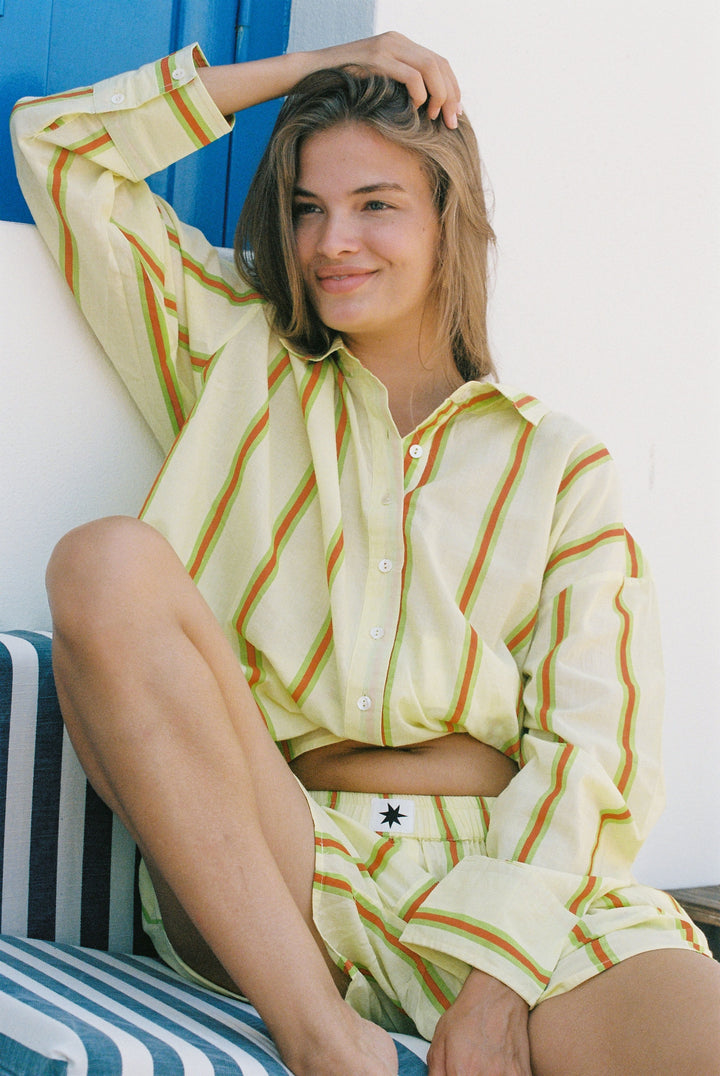 Sandy Stripe Boxer Short - Yellow