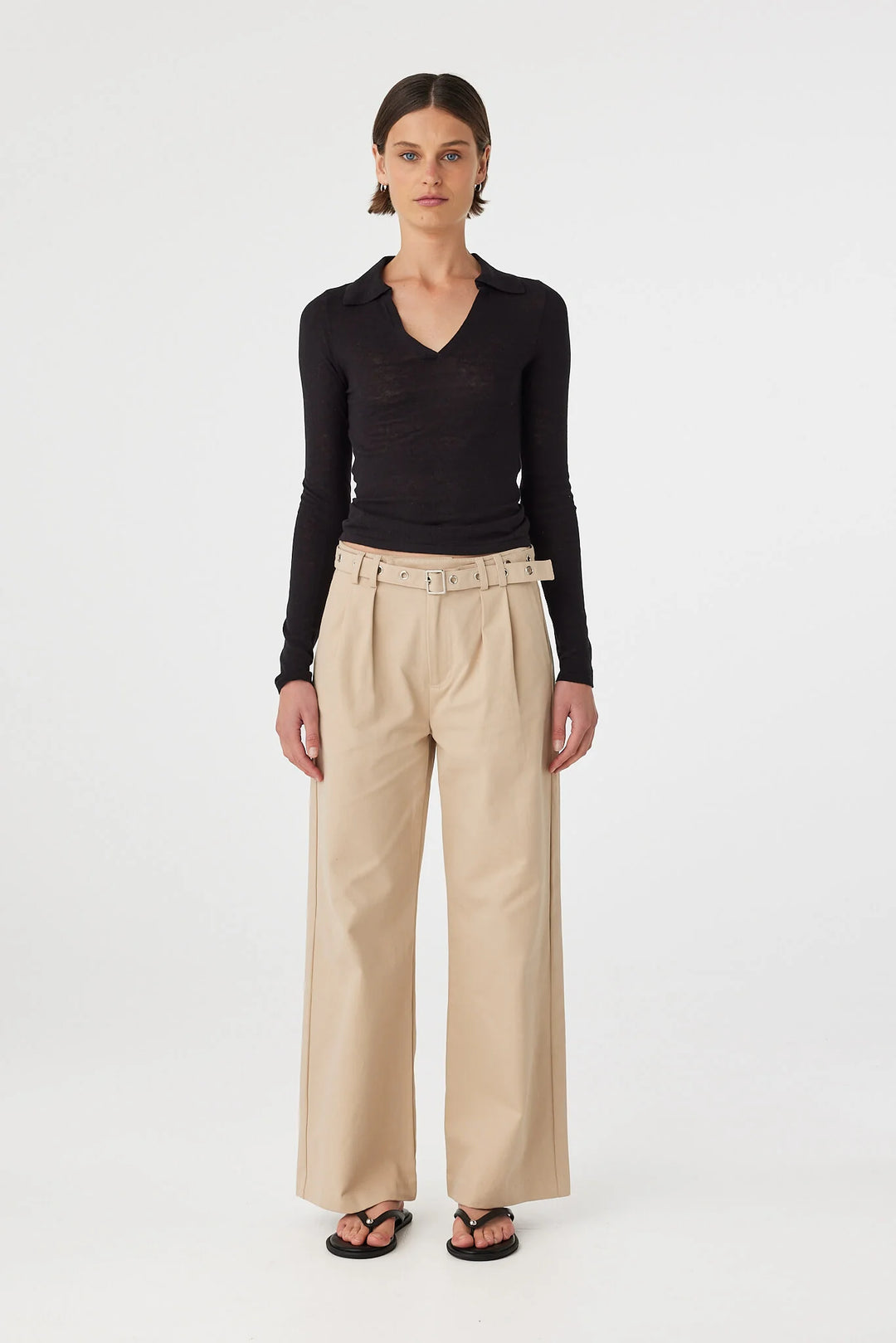 Mae Long Sleeve Top - Black