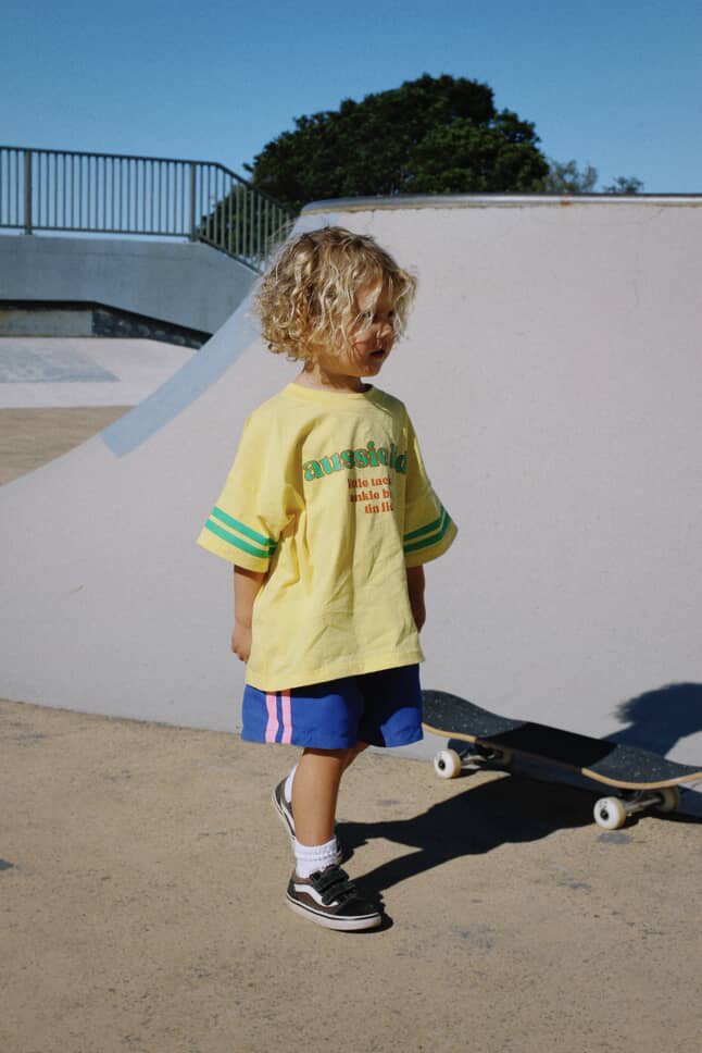 Aussie Kid Tee - Yellow