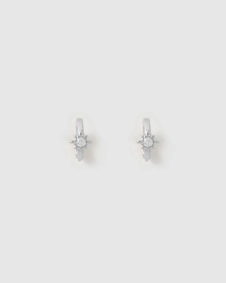 Nova Silver Huggie Earrings