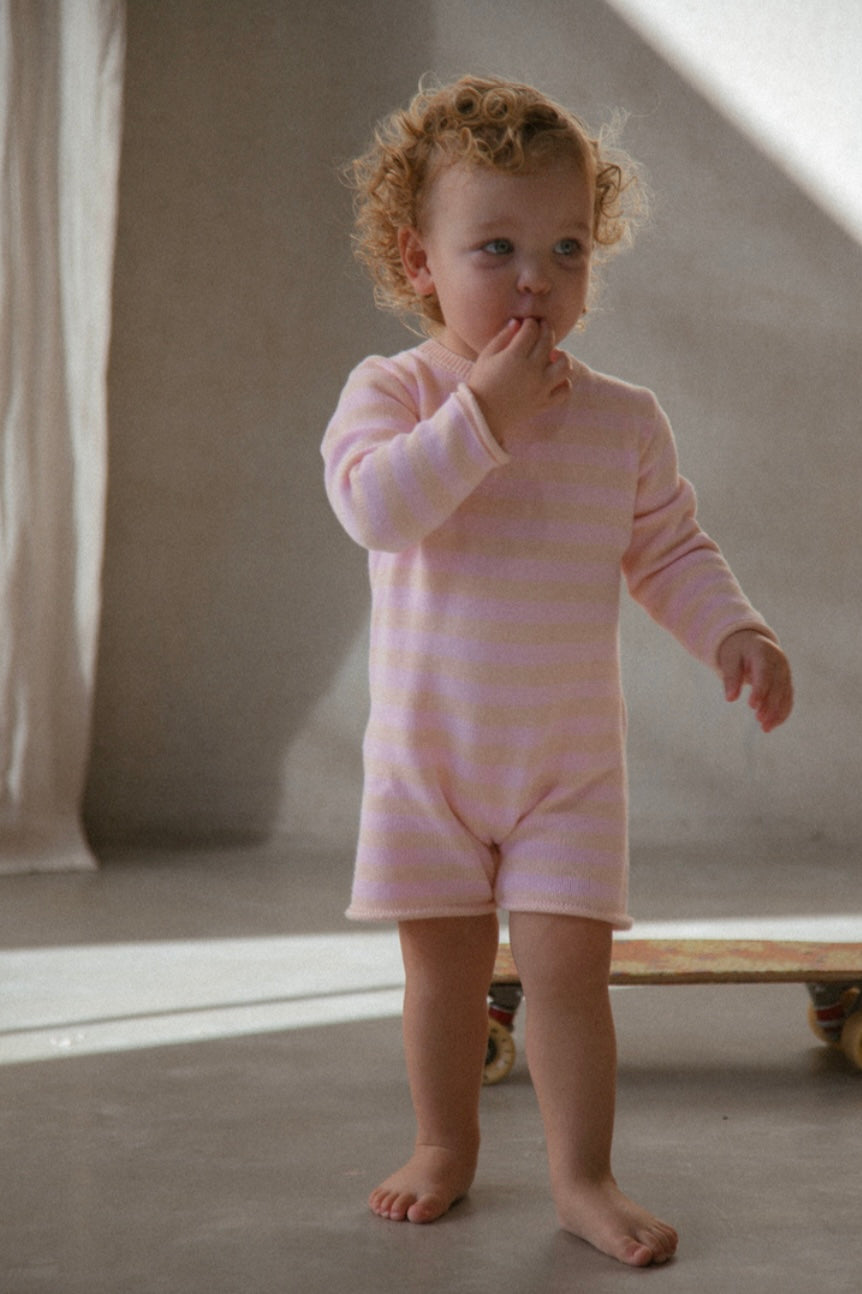 Staple Romper - Pink & Peach