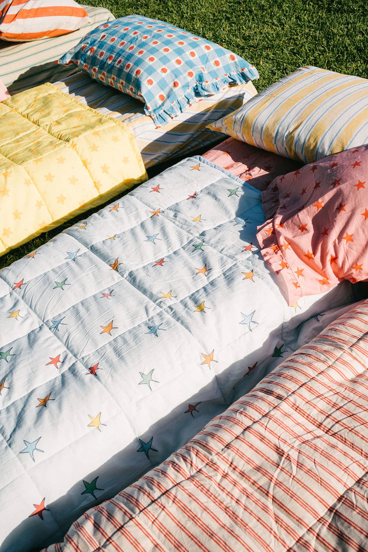 Retro Star Reversible Rainbow Quilt - COT