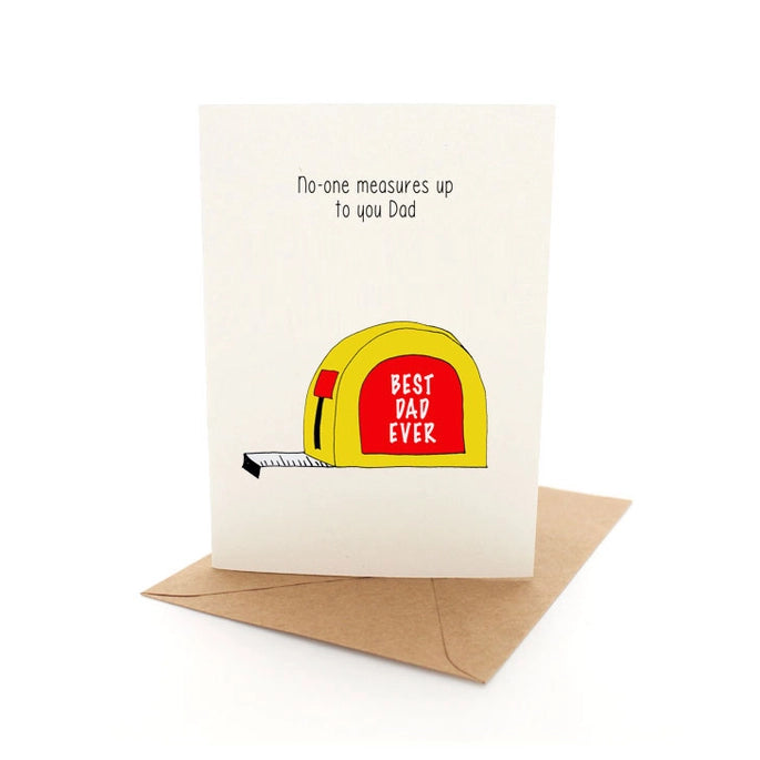 Punny Tape Measure Fathers Day Card