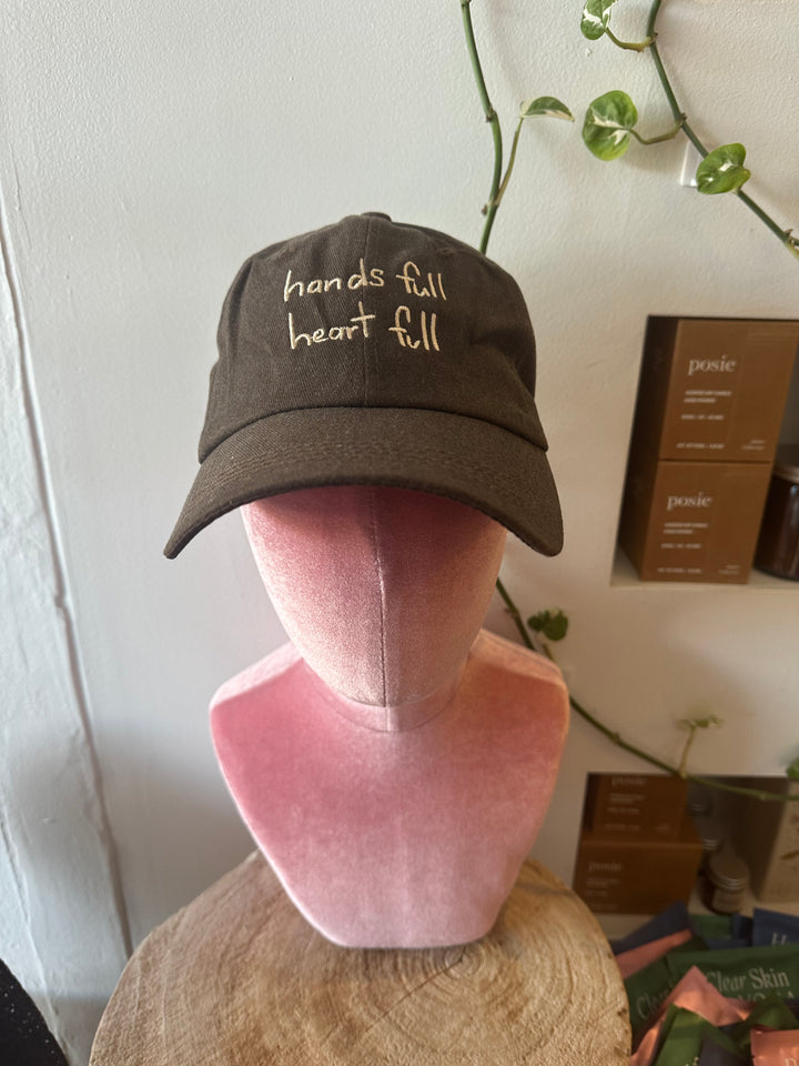 Heart Full Adults Cap - Chocolate