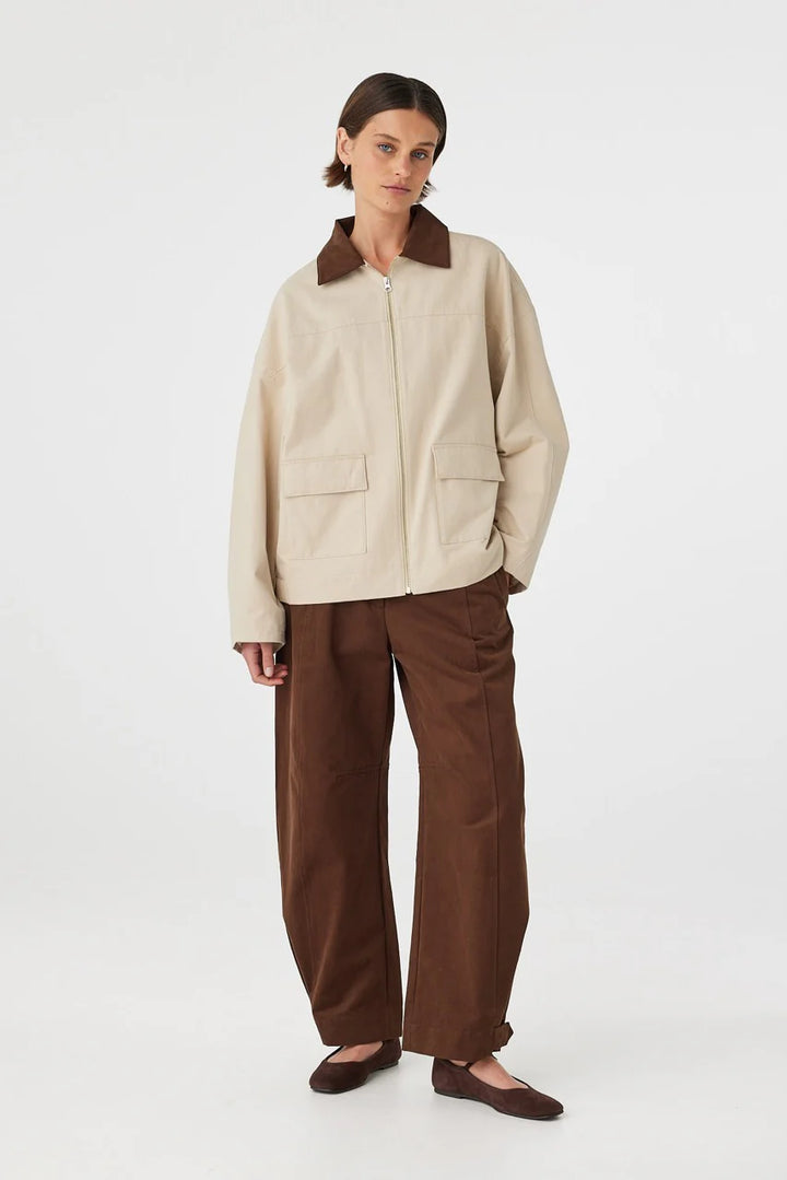 Rory Jacket - Beige and Espresso