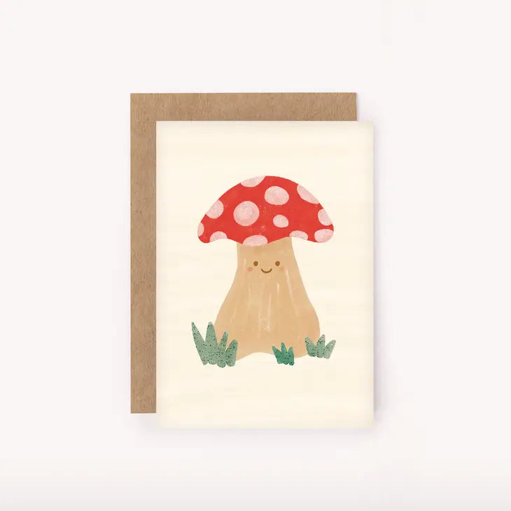 Mushroom Mini Card - Cute Illustrated Gift Greeting Card