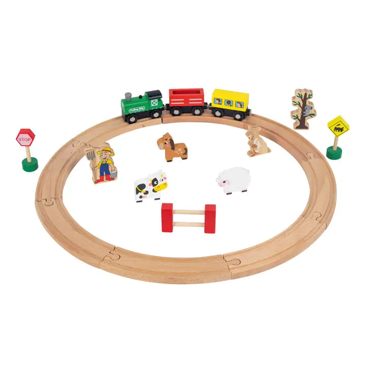 Wooden Magnetic Train Play Set