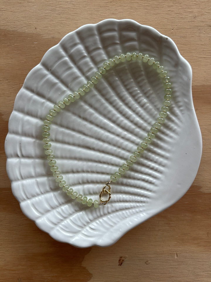 Las Rais - Beaded Necklace - Jade Green