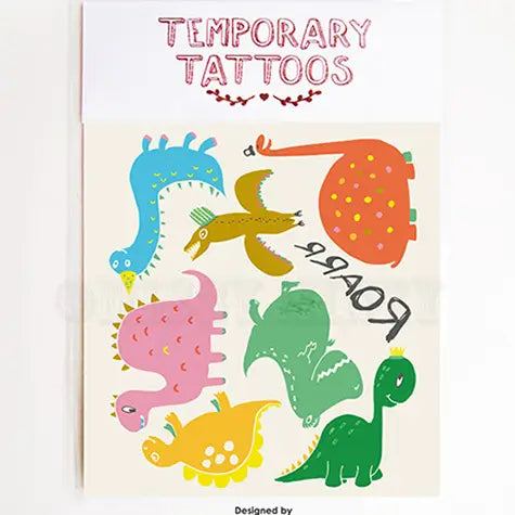 Dinosaur Roar Temporary Tattoos