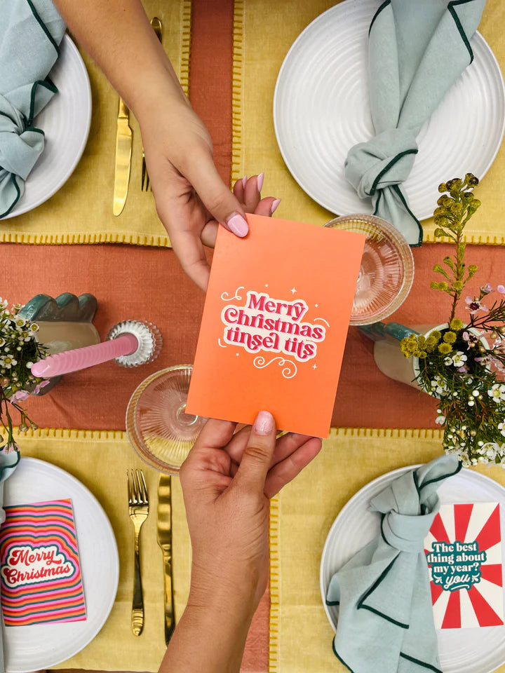 Tinsel Tits Christmas Card