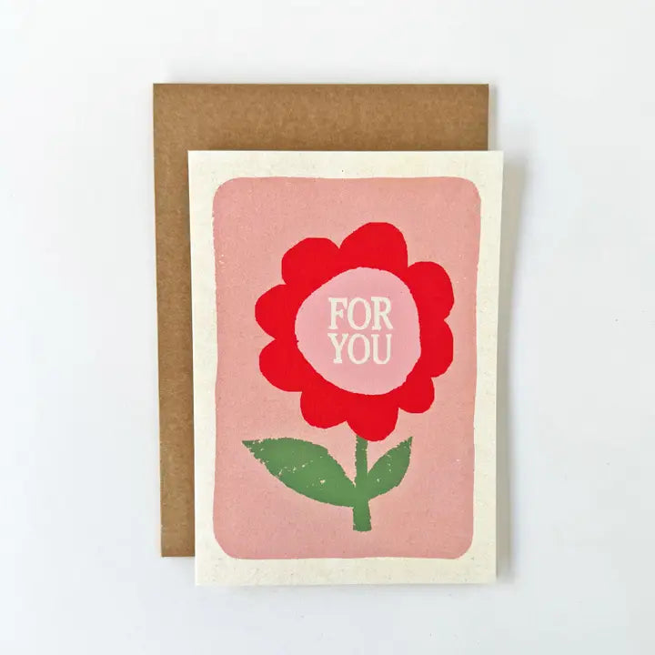 Pink Flower For You Card