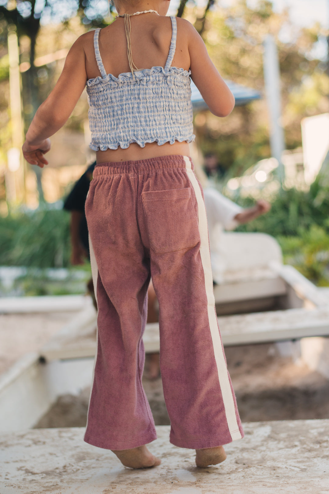 Mini Terry Pant - Mulberry