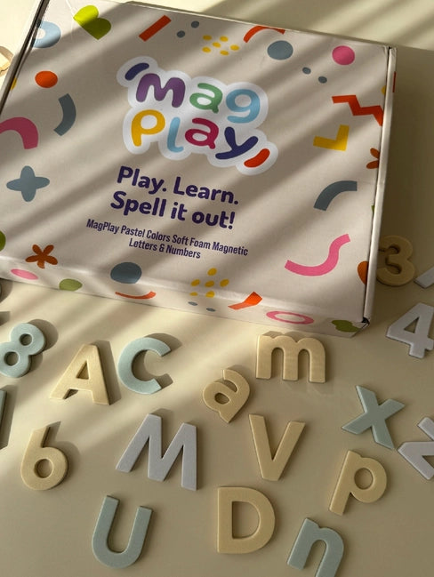 Pastel Colours Soft Foam Letters & Numbers Magnetic Kit