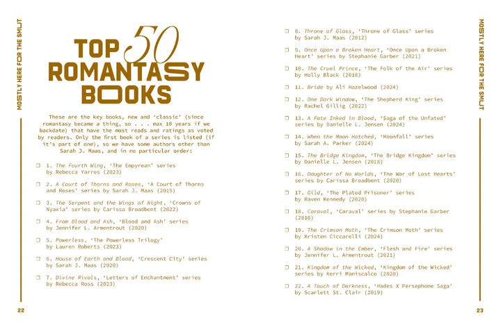 Reading Journal: Mostly Here For the Smut