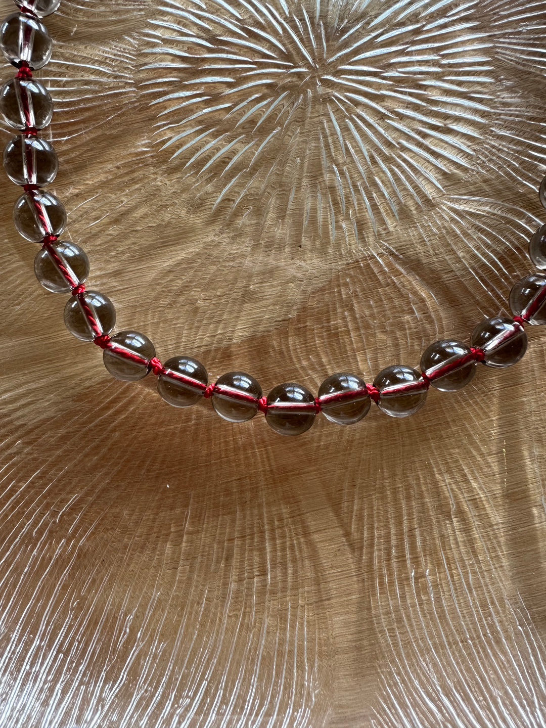 Las Rais - Beaded Necklace - Choc Glass