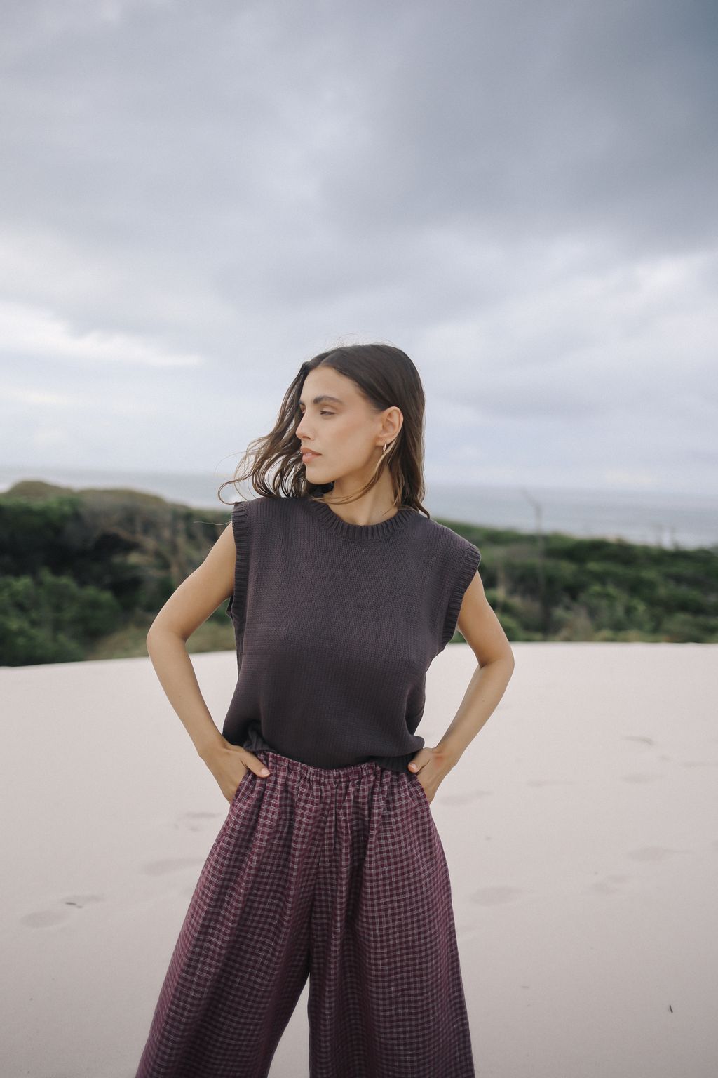 Cecilia Knit Vest - Chocolate