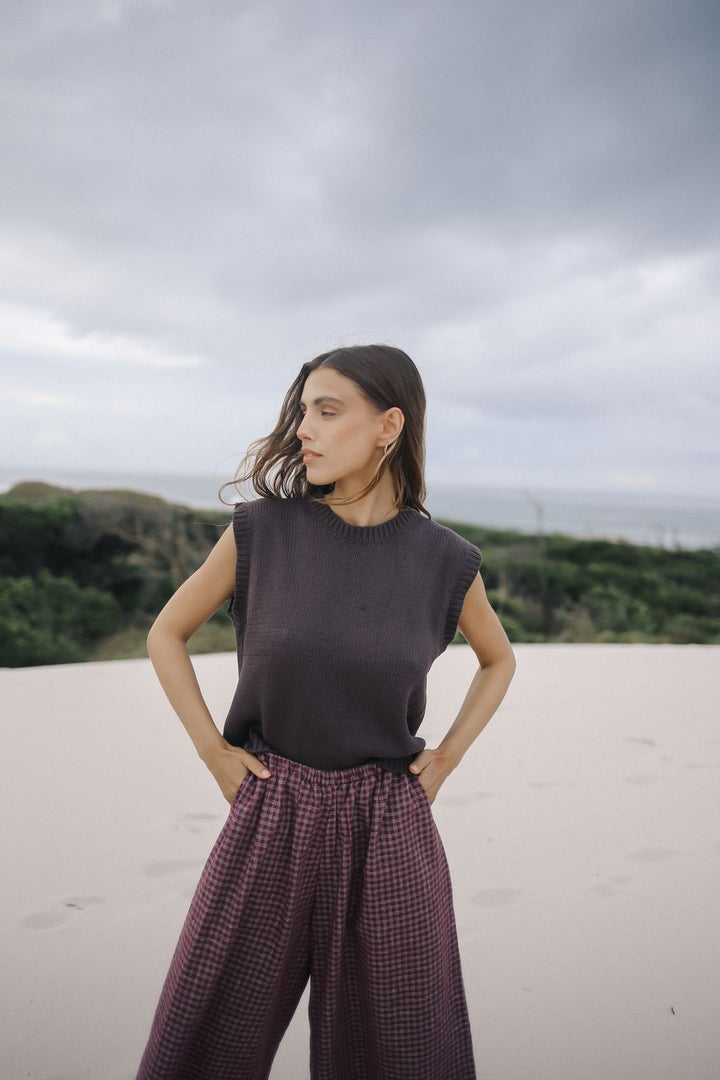 Cecilia Knit Vest - Chocolate