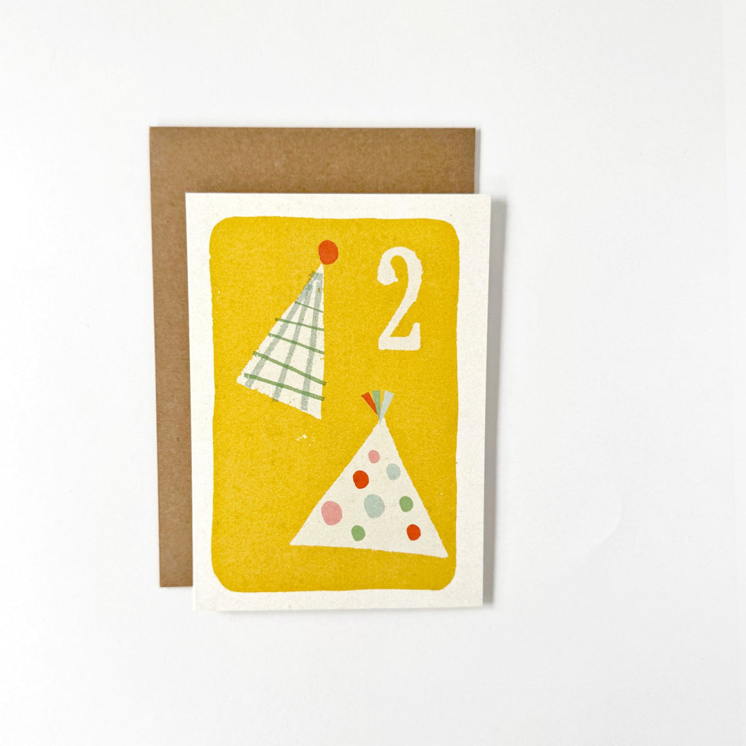 2 Party Hats Birthday Card