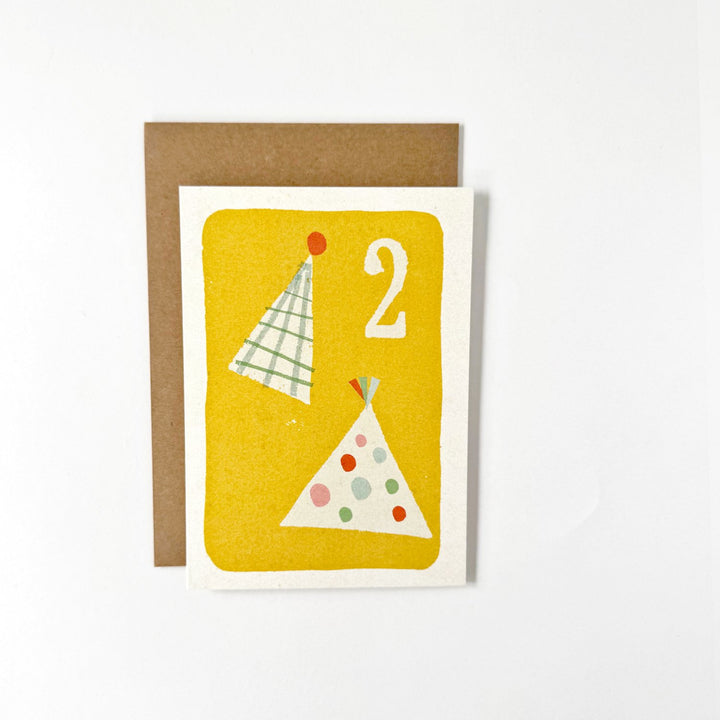 2 Party Hats Birthday Card