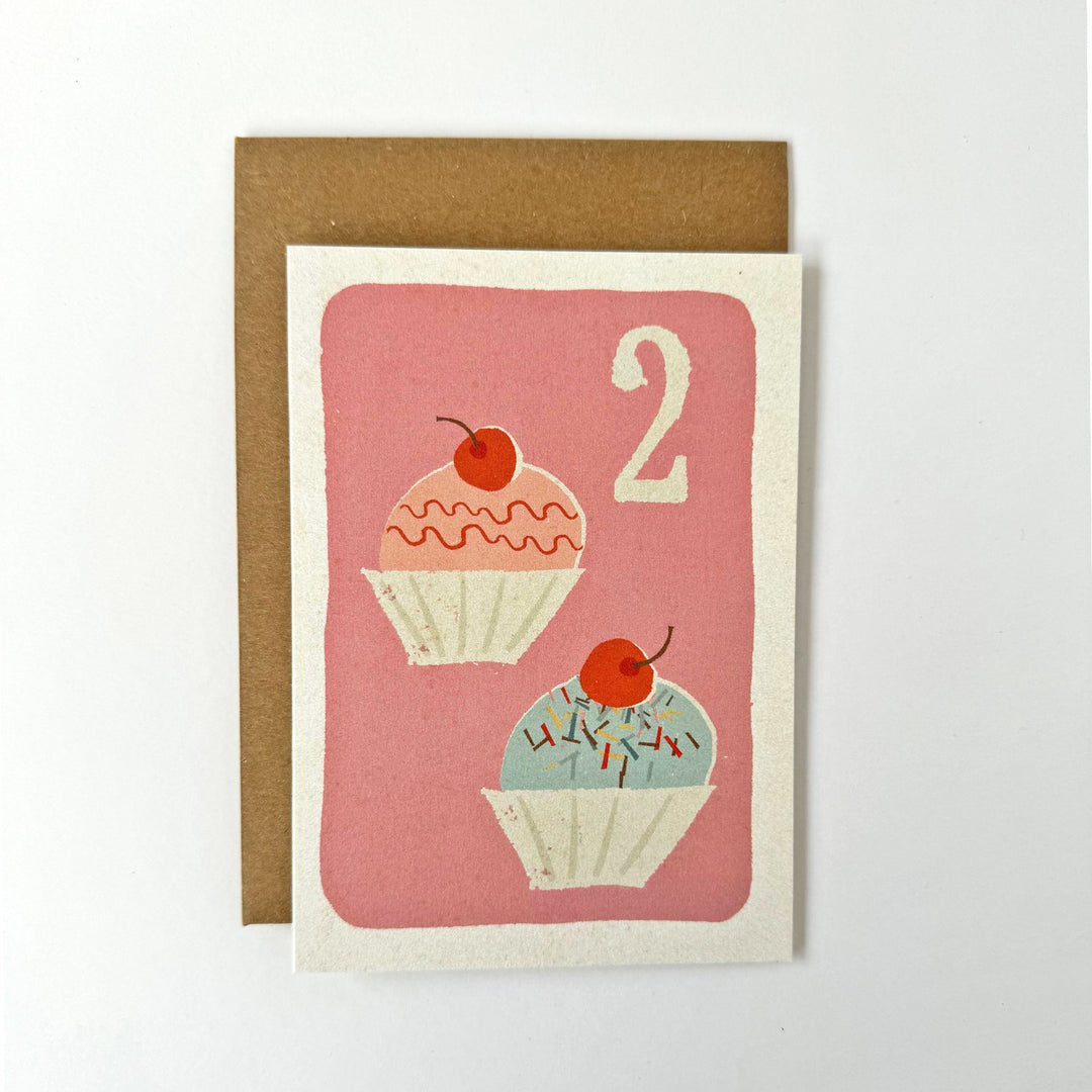 2 Cupcakes Birthday Card