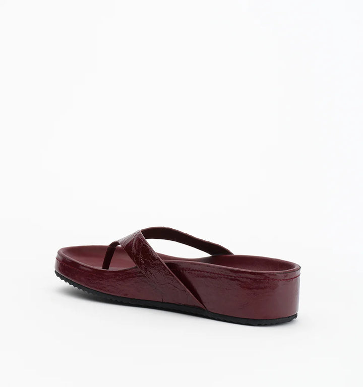 Akiko - Burgundy Oily Crinkle Leather