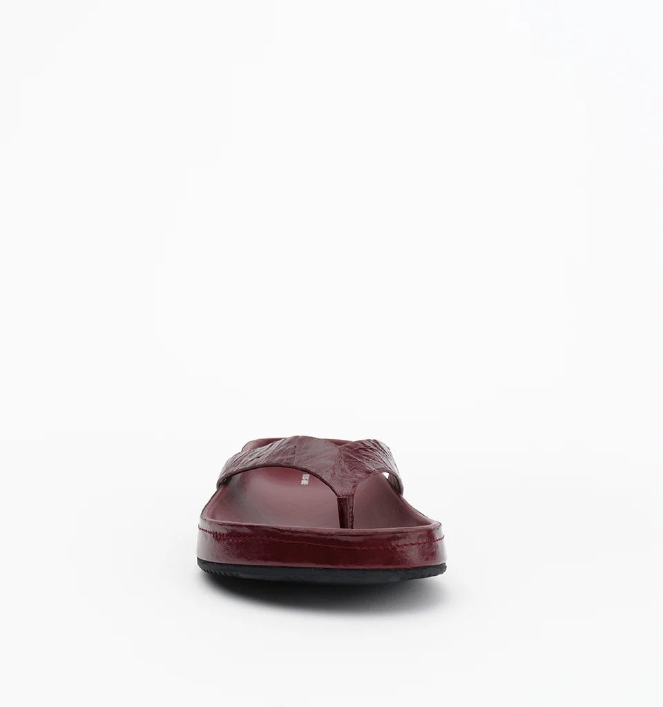 Akiko - Burgundy Oily Crinkle Leather