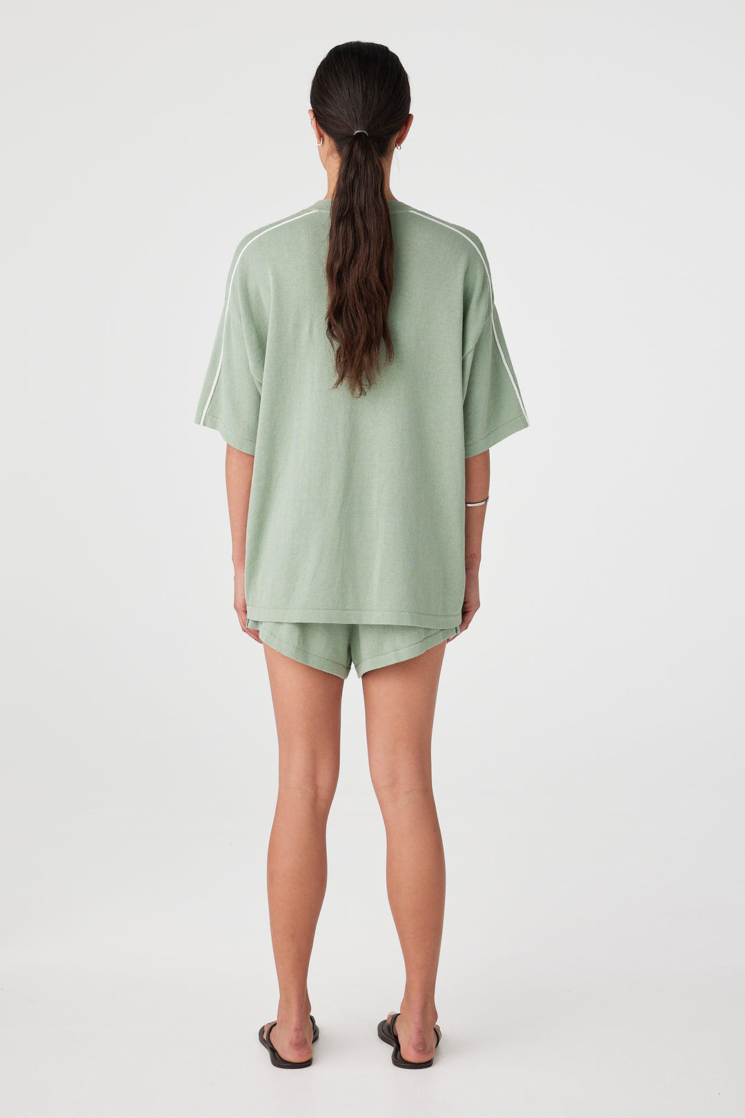 Pippa Oversized Tee - Eucalyptus & Sea Green