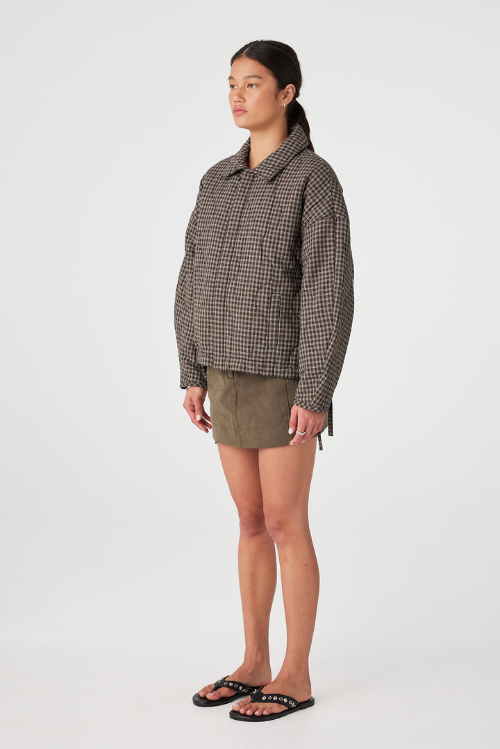 Matteo Jacket - Espresso Check