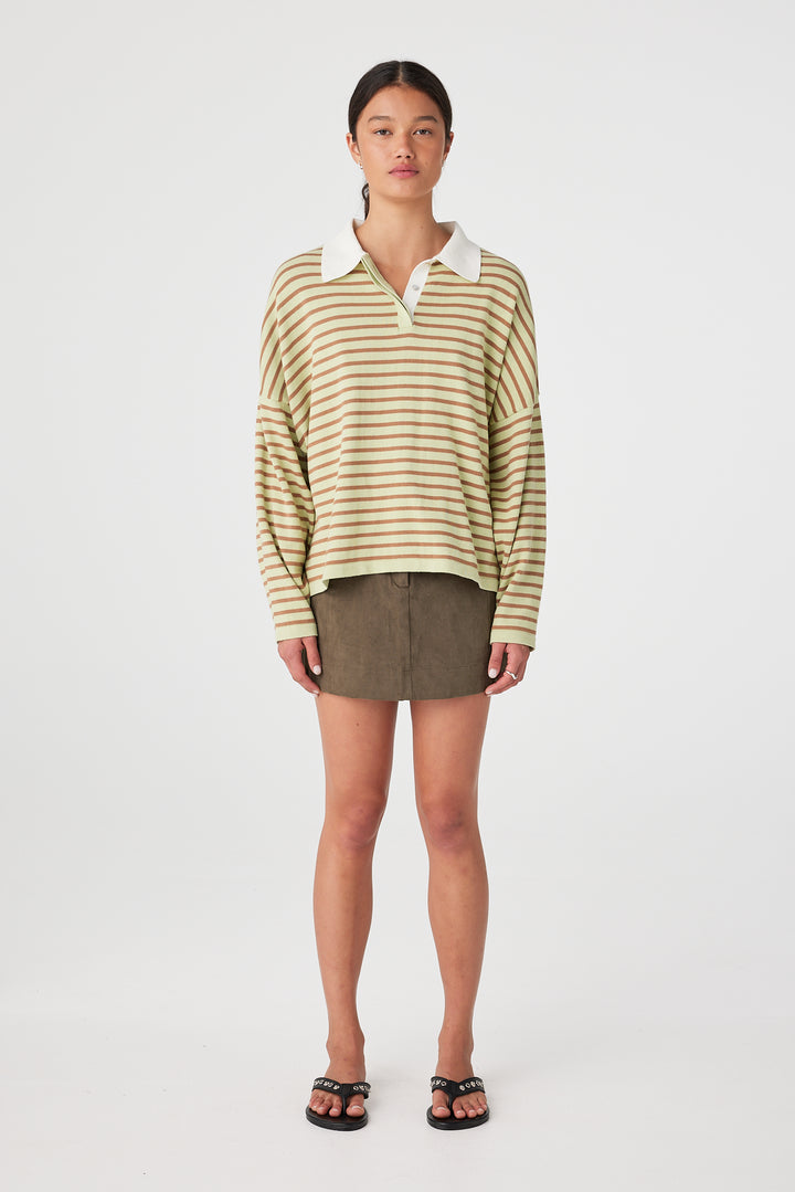 Rayne Knit Jersey - Celery and Pecan