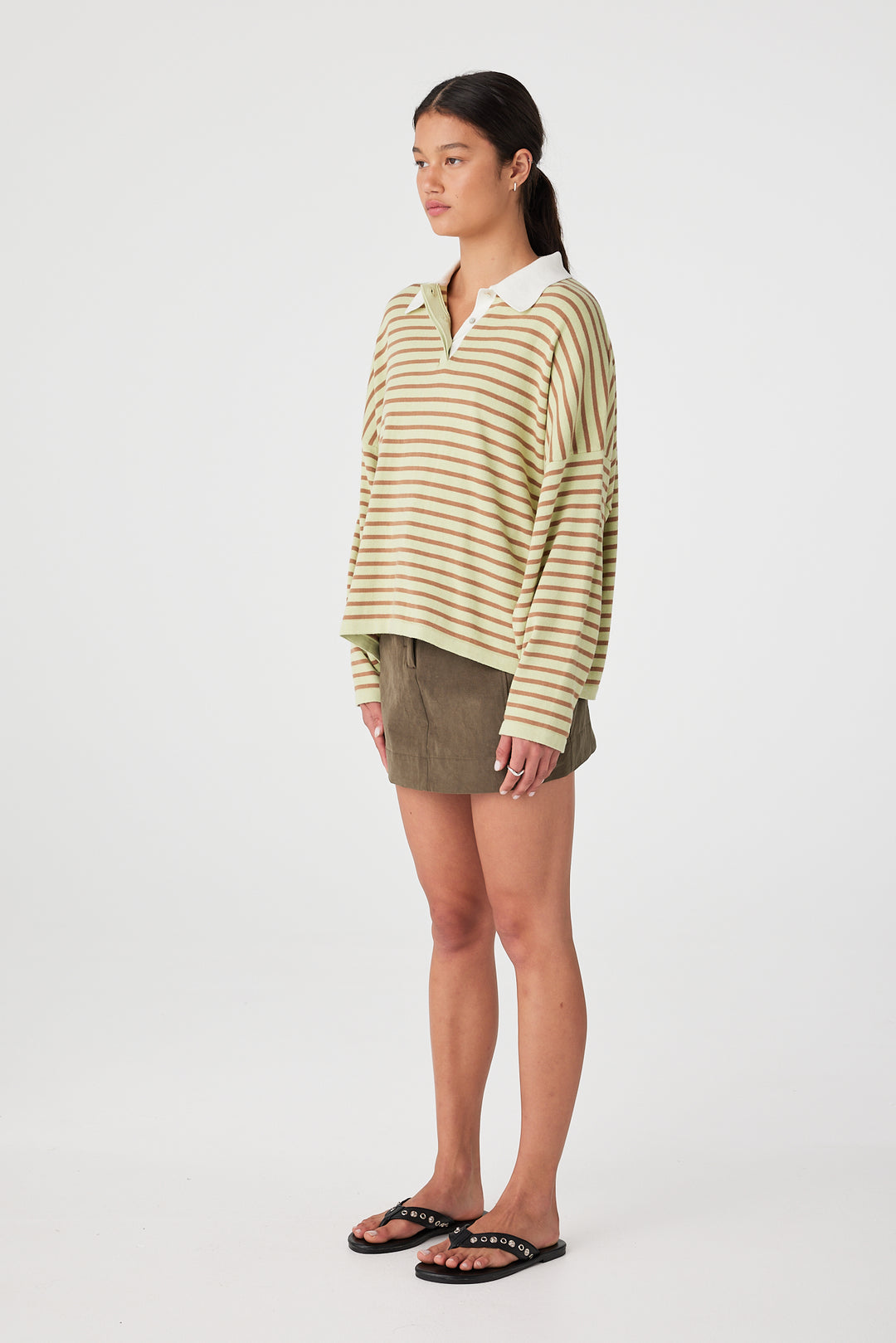 Rayne Knit Jersey - Celery and Pecan