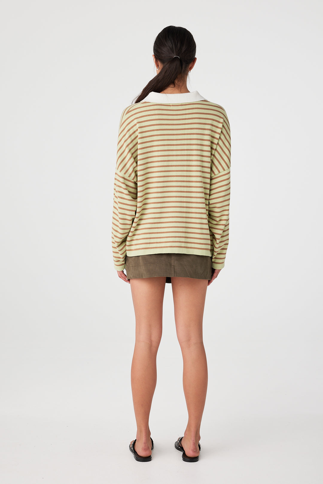 Rayne Knit Jersey - Celery and Pecan