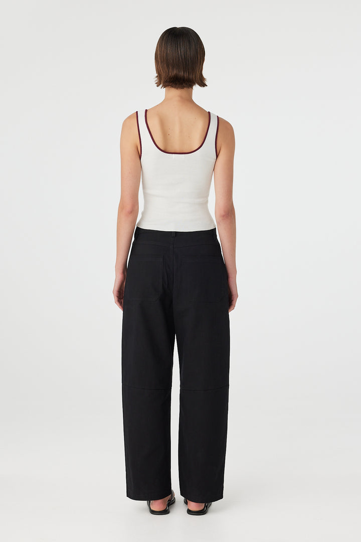 Kaya Tank - Cream and Merlot