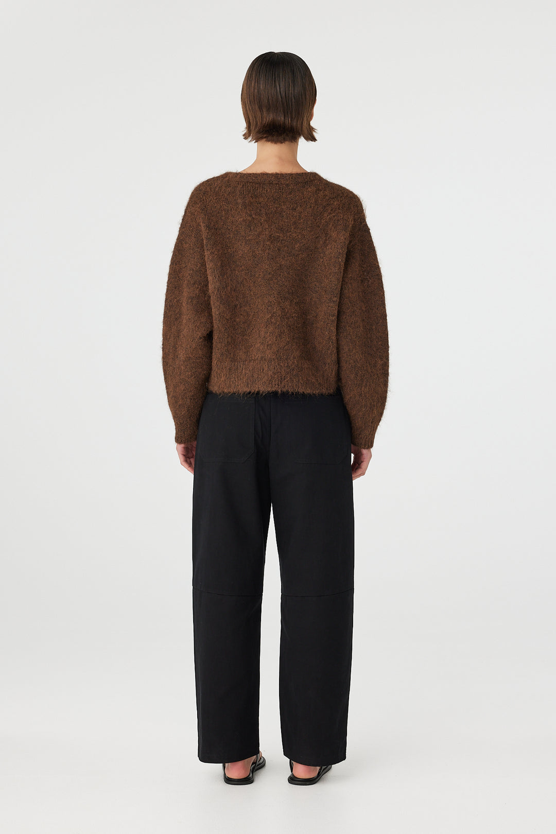 Liora Fluffy Cardigan - Espresso