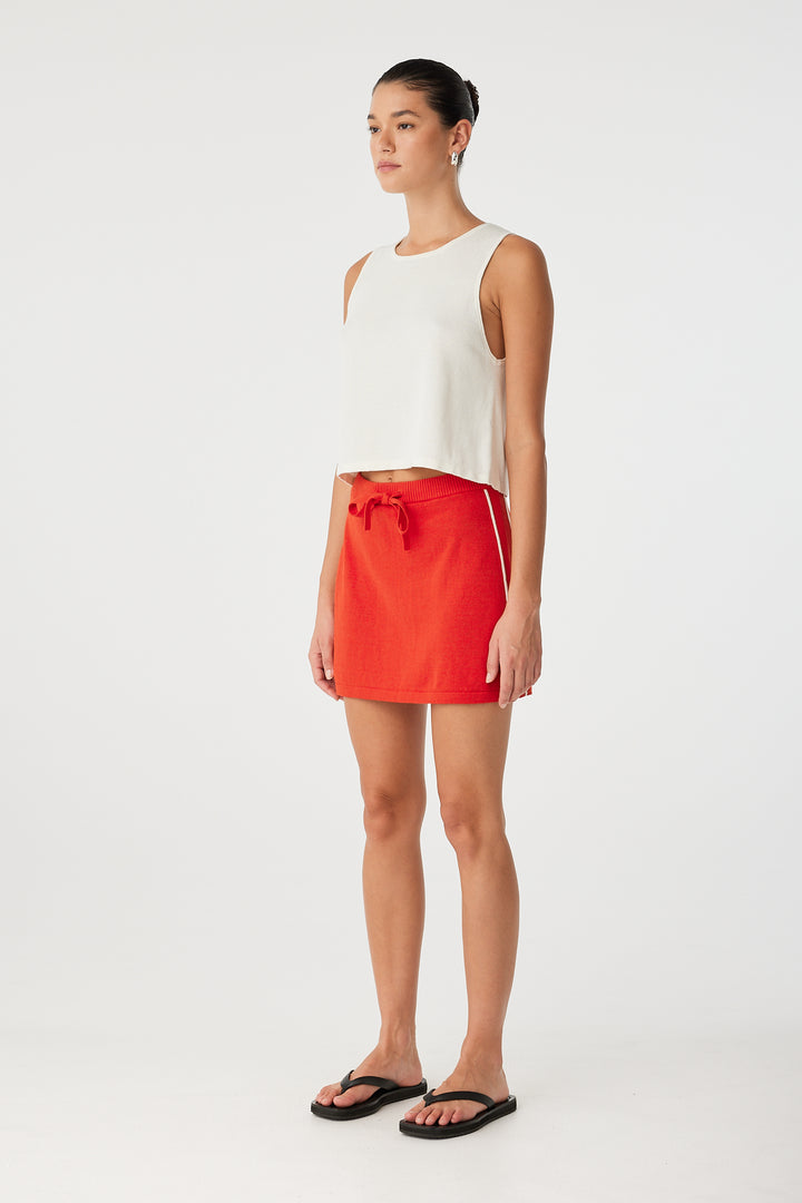 Pippa Mini Skirt - Cherry Red