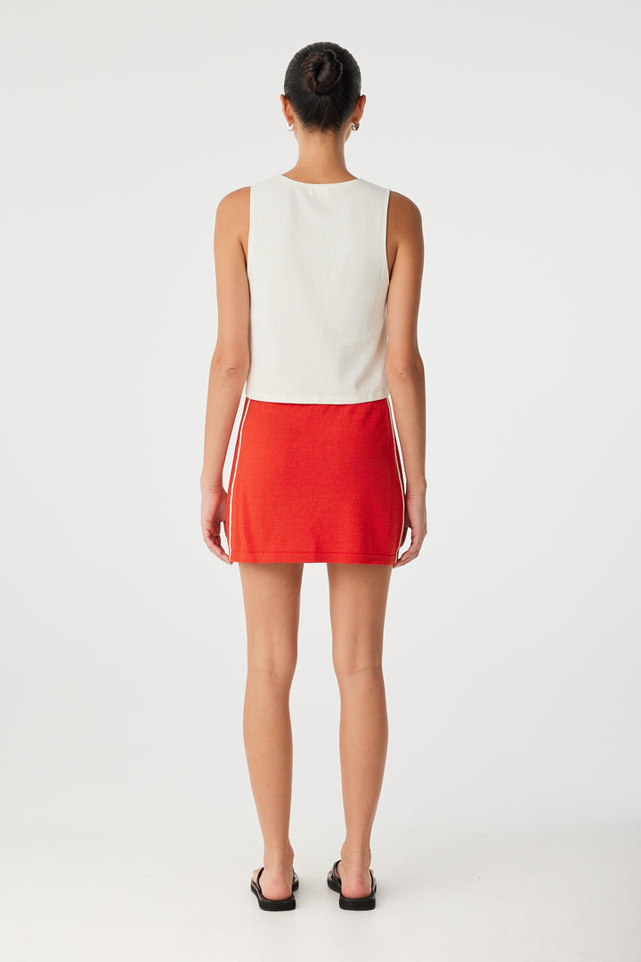 Pippa Mini Skirt - Cherry Red