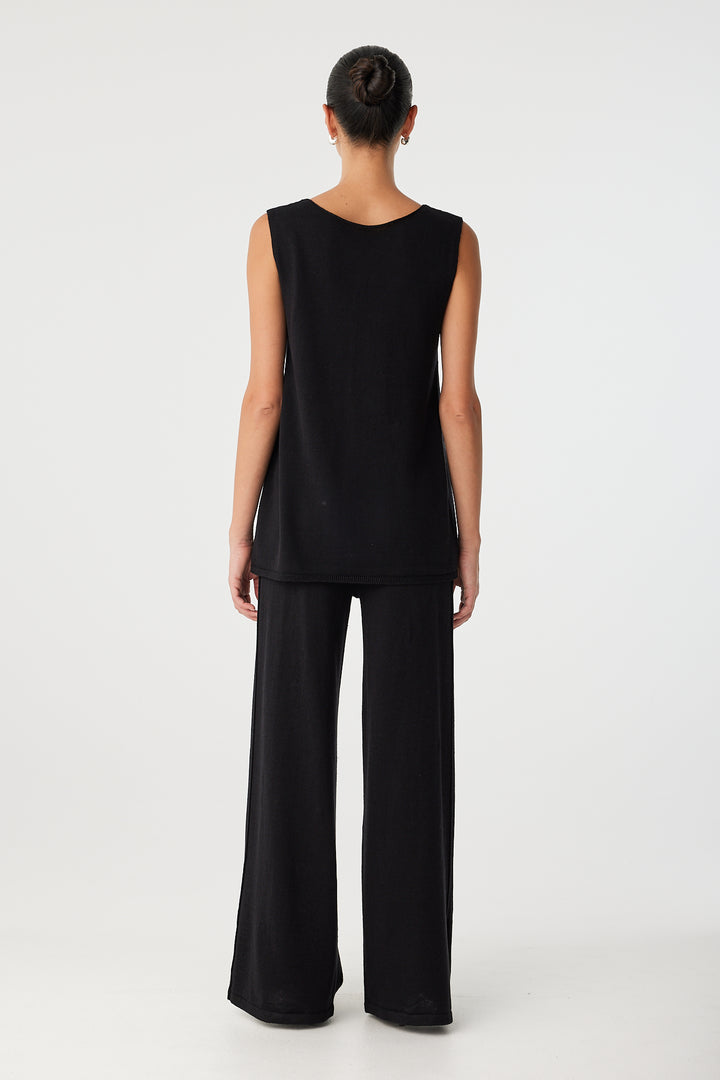 Poppy Longline Top - Black