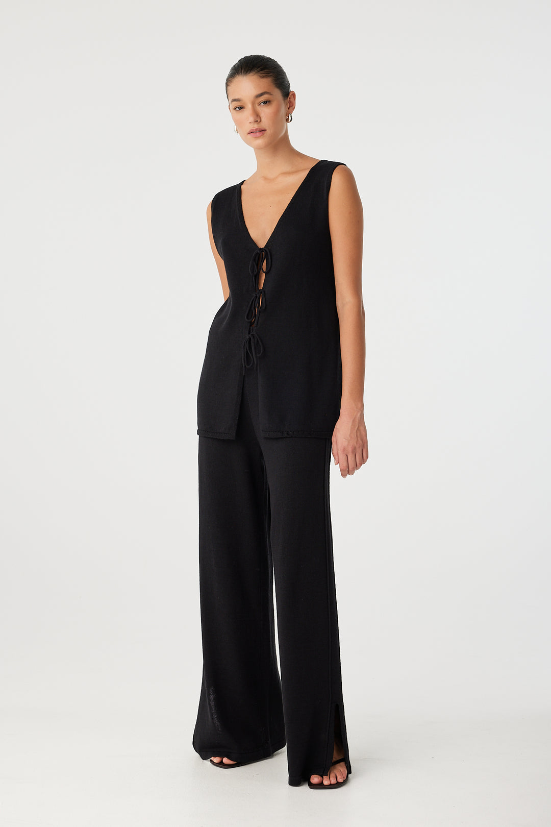 Poppy Longline Top - Black