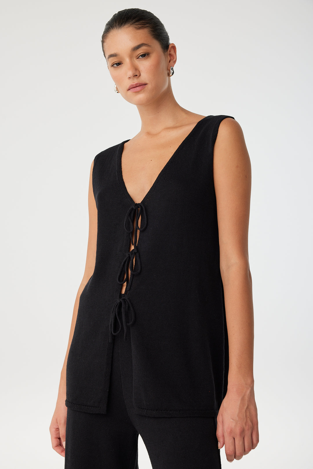 Poppy Longline Top - Black