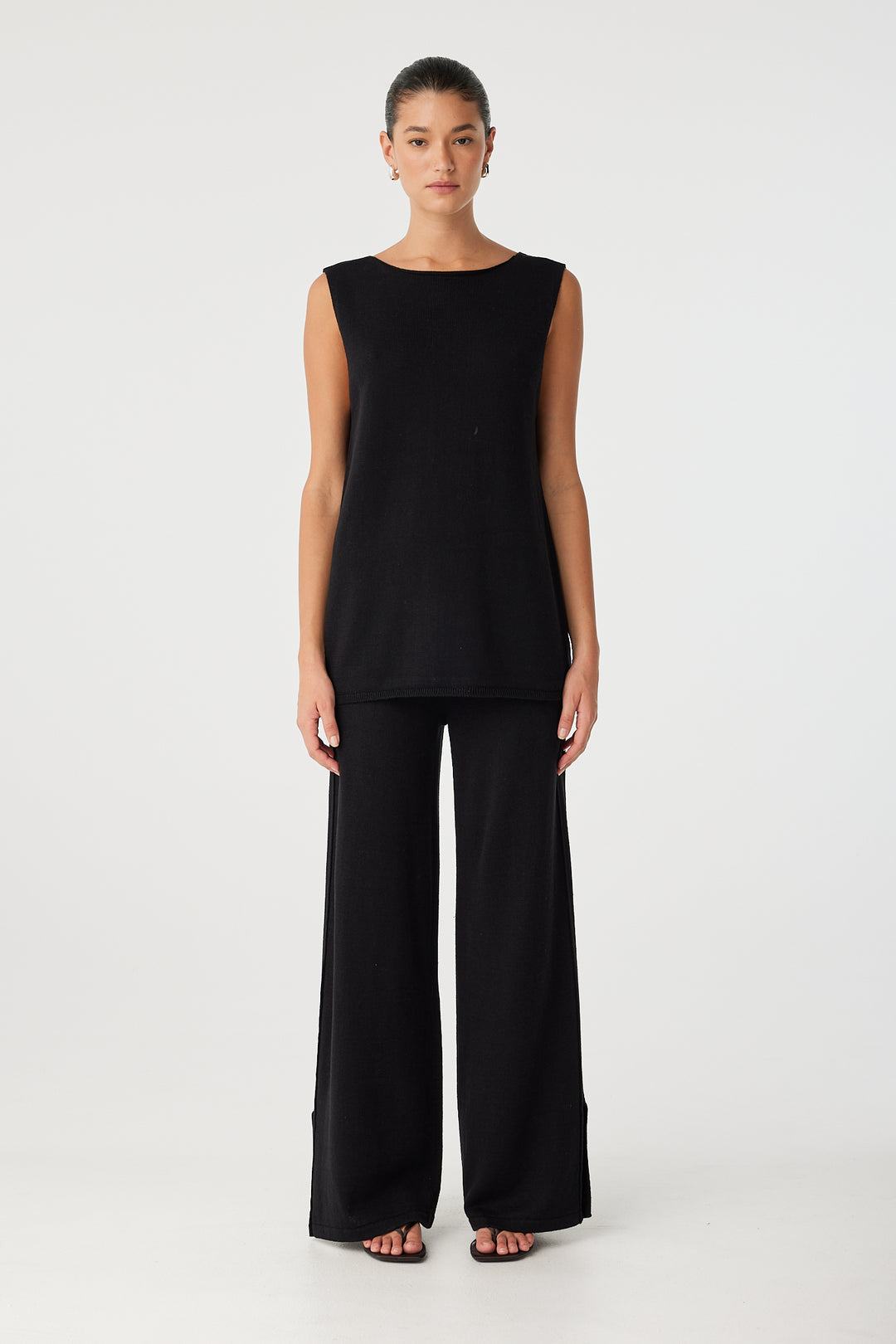 Poppy Longline Top - Black
