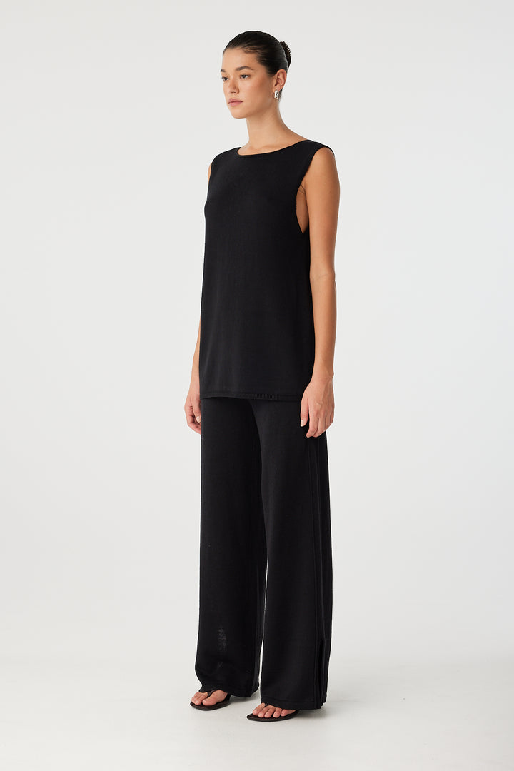 Poppy Longline Top - Black