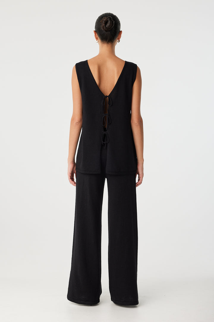 Poppy Longline Top - Black