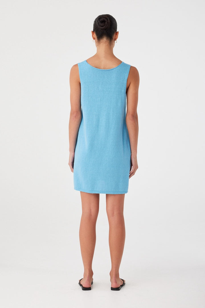 Poppy Mini Dress - Cyan