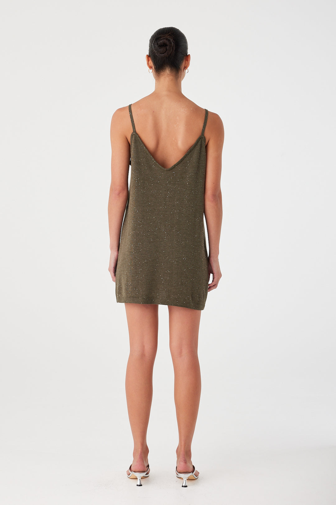 Mira Dress - Olive Sparkle
