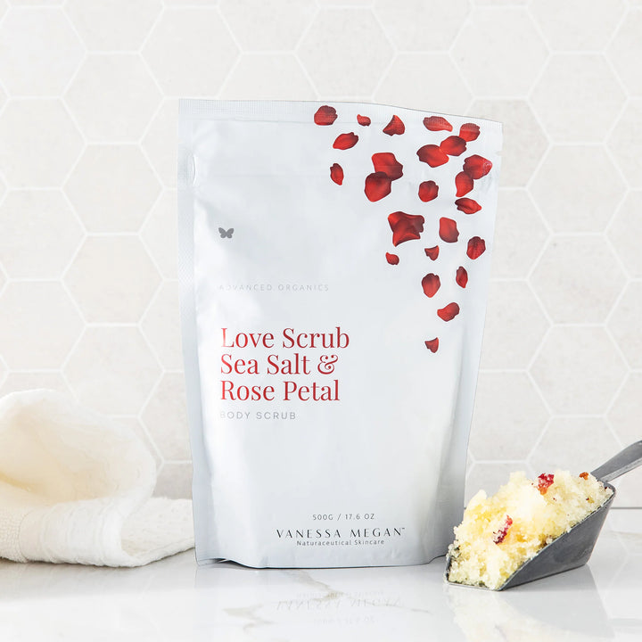 Love Scrub - Sea Salt & Rose Petal Body Scrub 500g