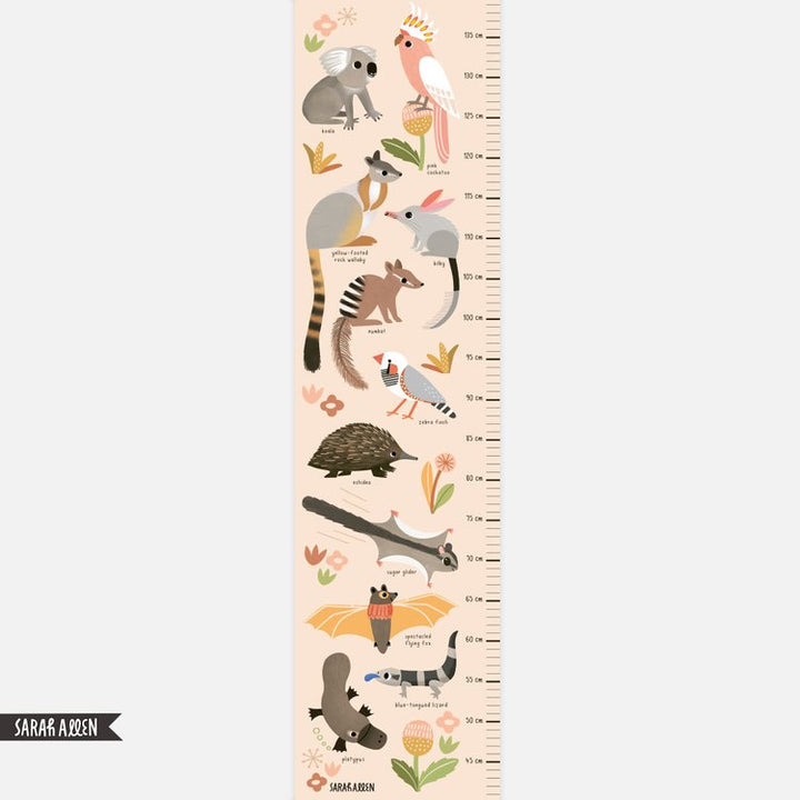 Australian Animals Height Chart