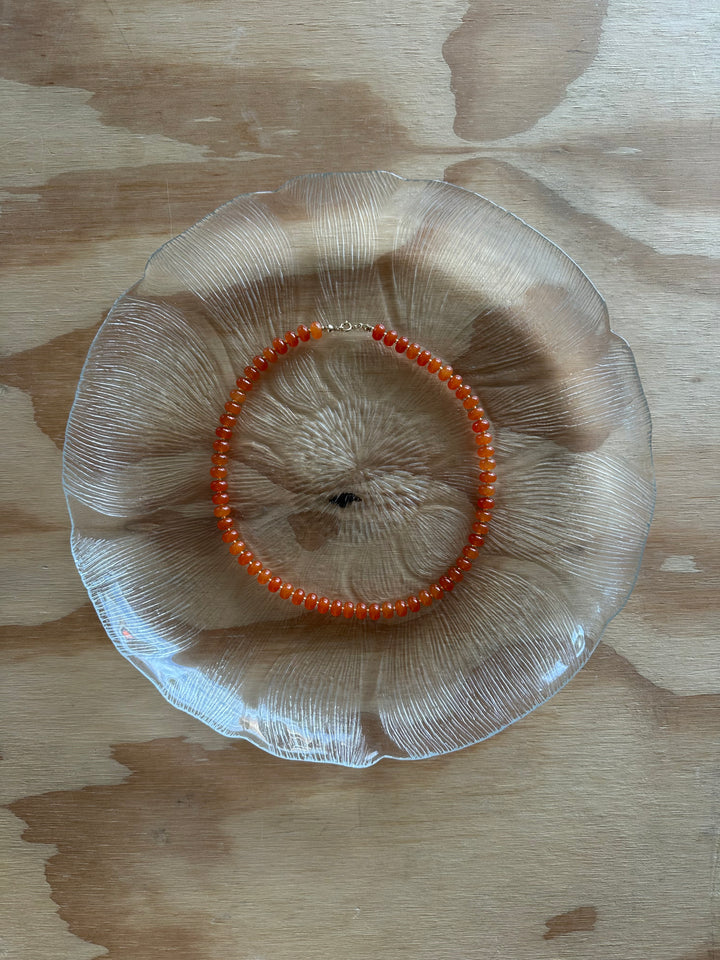 Las Rais - Beaded Necklace - Orange