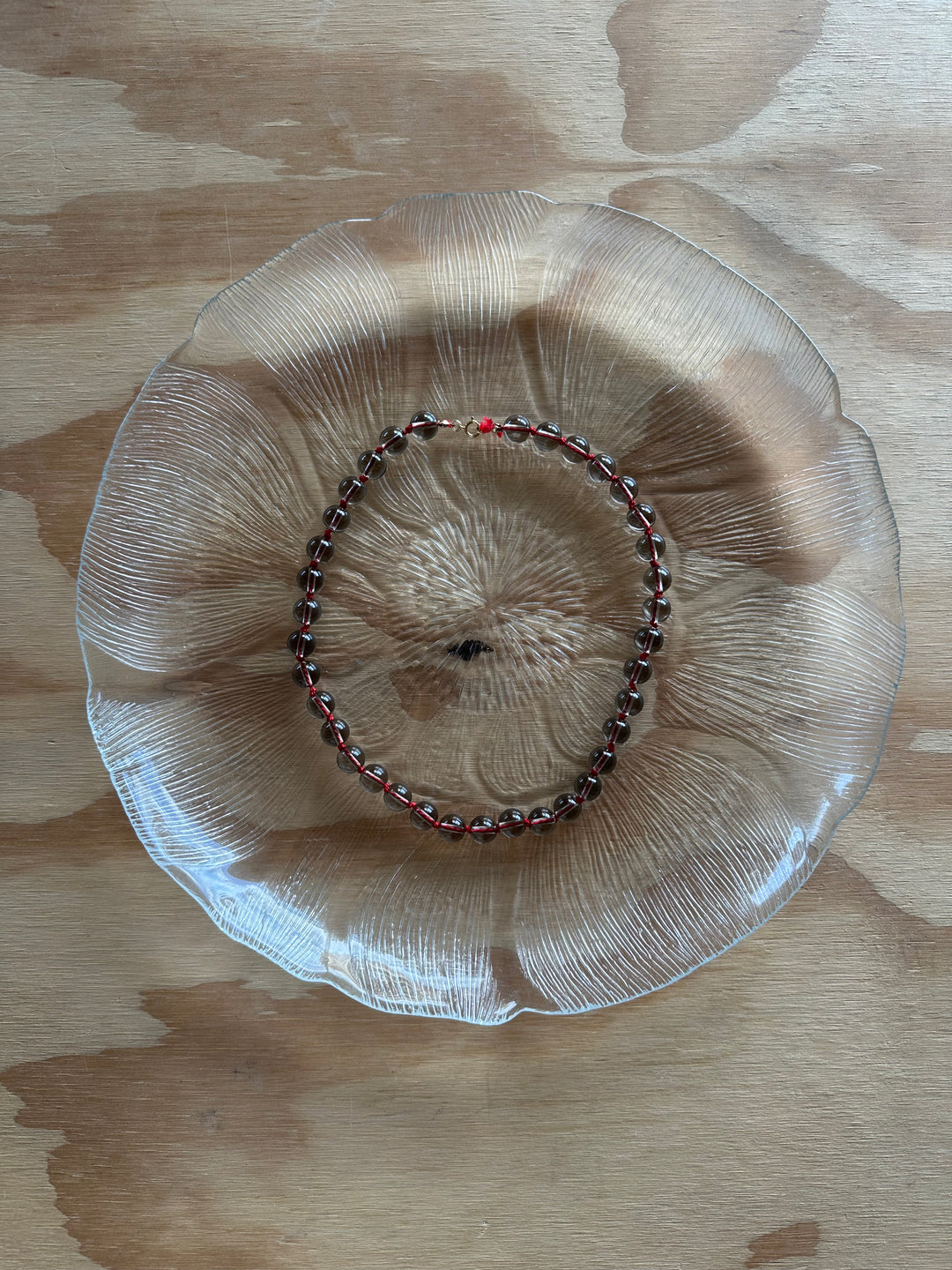 Las Rais - Beaded Necklace - Choc Glass