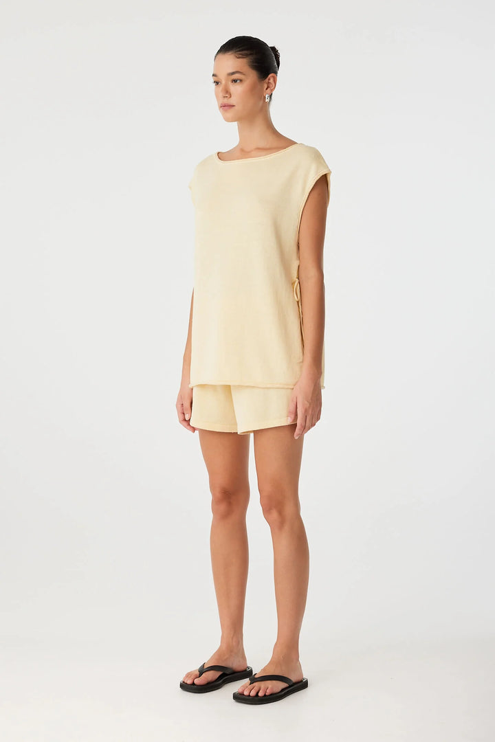 Poppy Tie Side Top - Butter