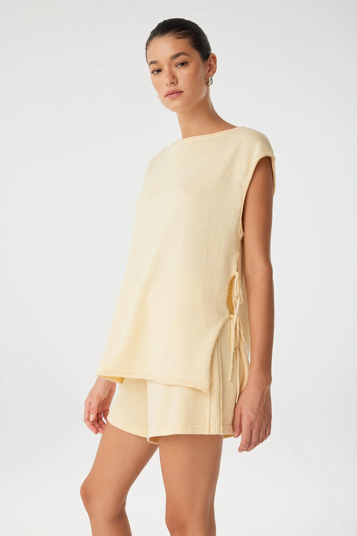 Poppy Tie Side Top - Butter