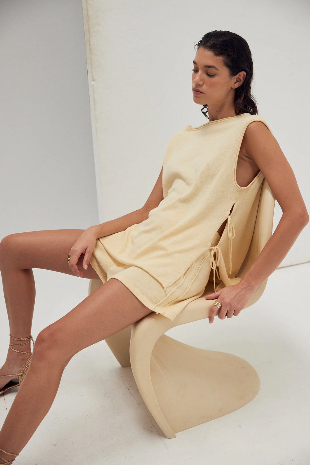 Poppy Tie Side Top - Butter